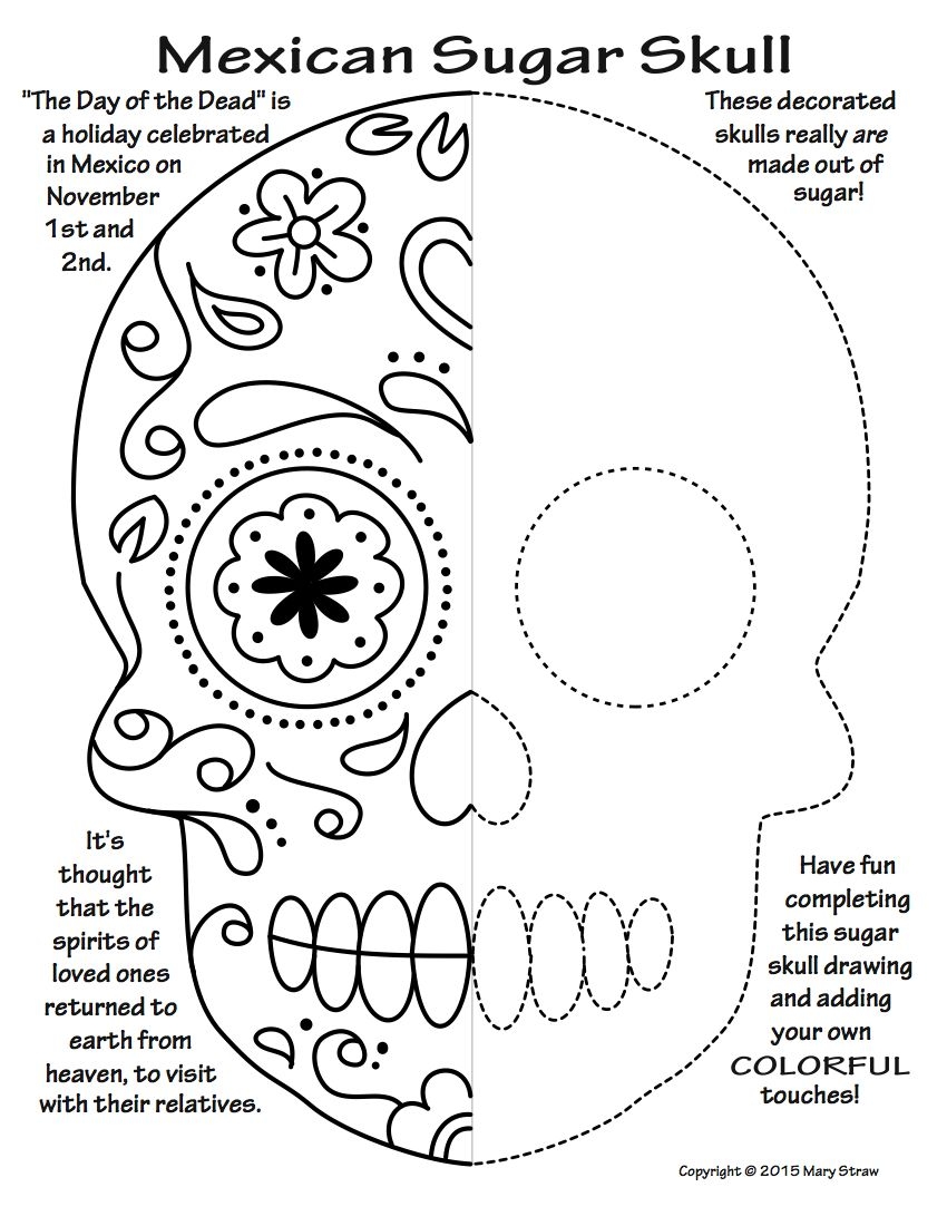 Day Of The Dead Activities Printable Day Of The Dead Printable Party Favors