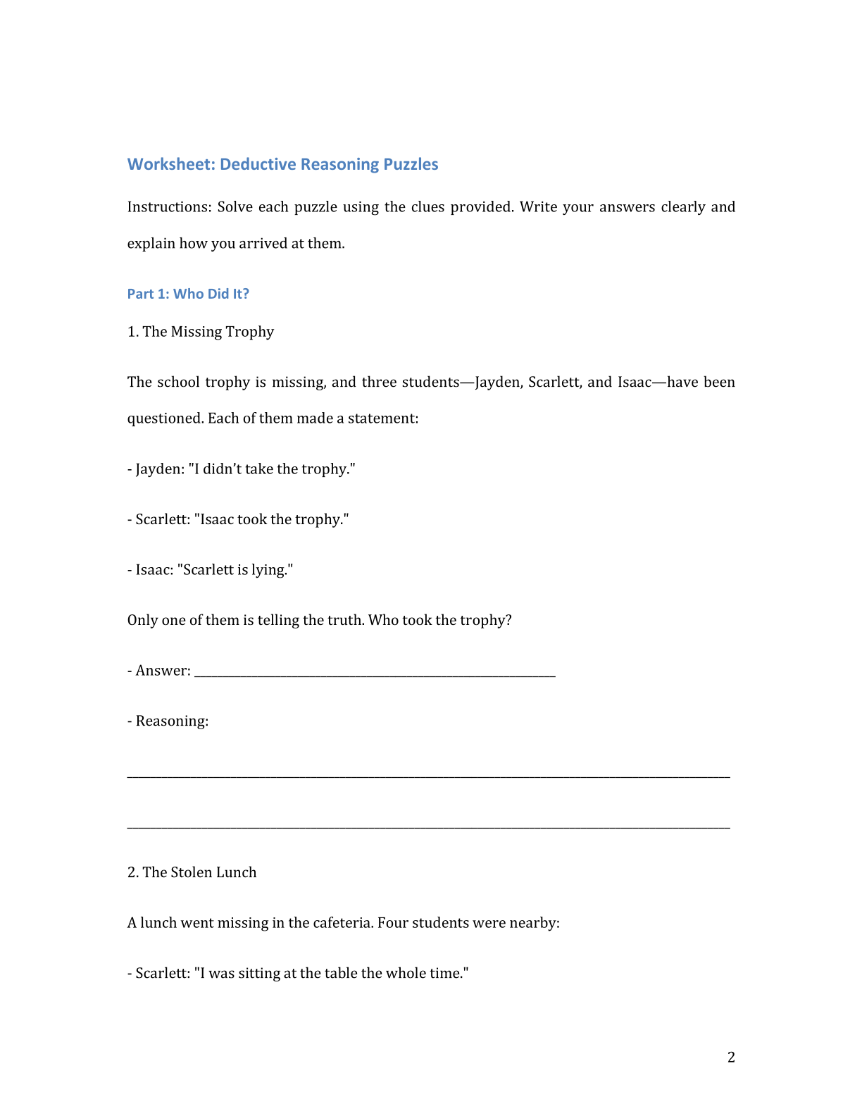 Deductive Reasoning Mega Worksheet Bundle Made By Teachers Deductive Reasoning Mega Worksheet Bundle Made By Teachers