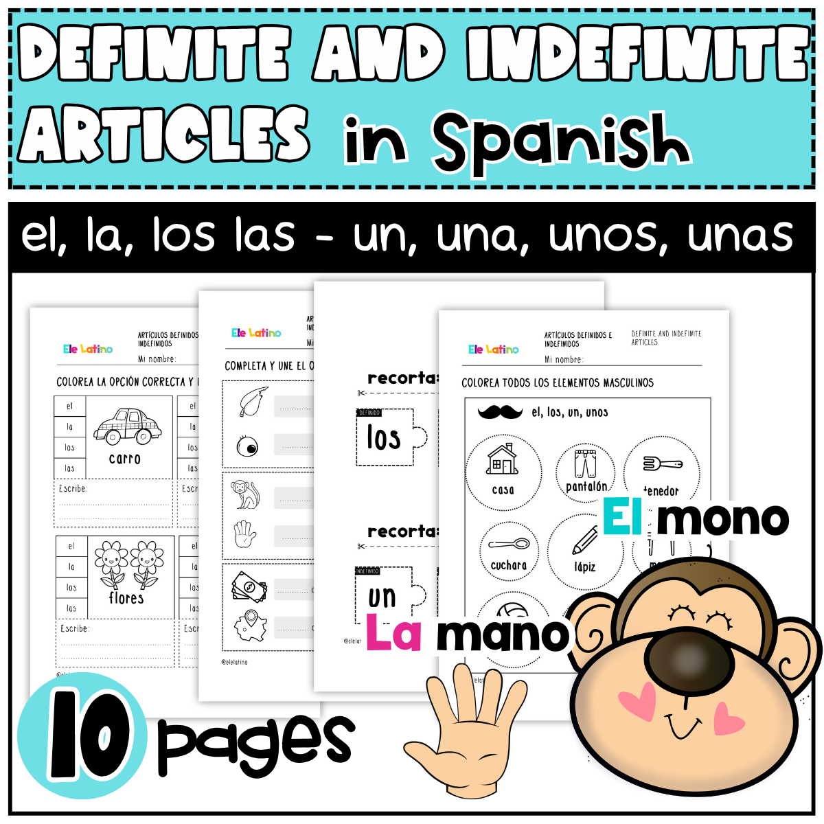 Definite And Indefinite Articles In Spanish El La Los Las Un Una Unos Made By Teachers Definite And Indefinite Articles In Spanish El La Los Las Un Una Unos Made By Teachers