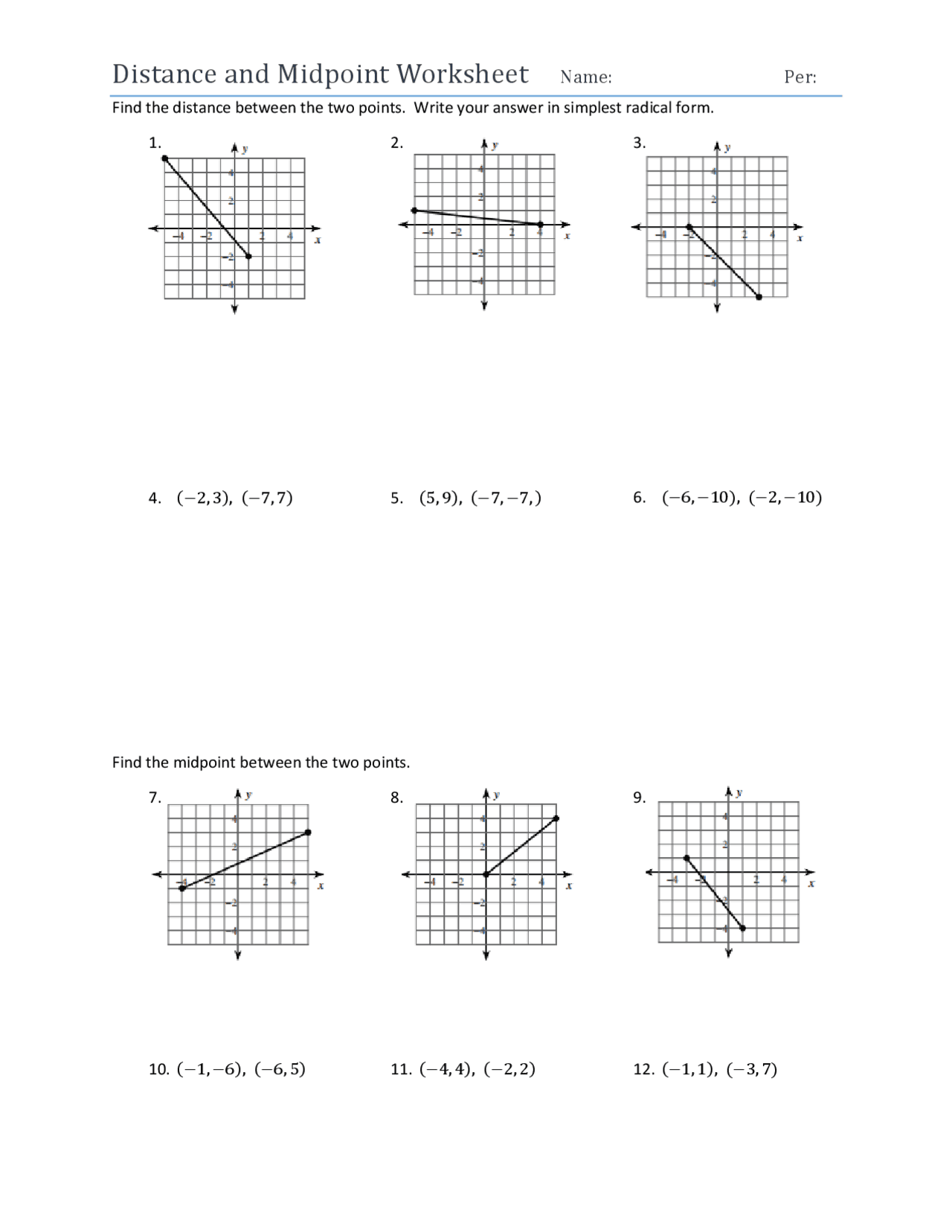 Distance And Midpoint Worksheet Name Exercises Calculus Docsity Worksheets Library Distance And Midpoint Worksheet Name Exercises Calculus Docsity Worksheets Library