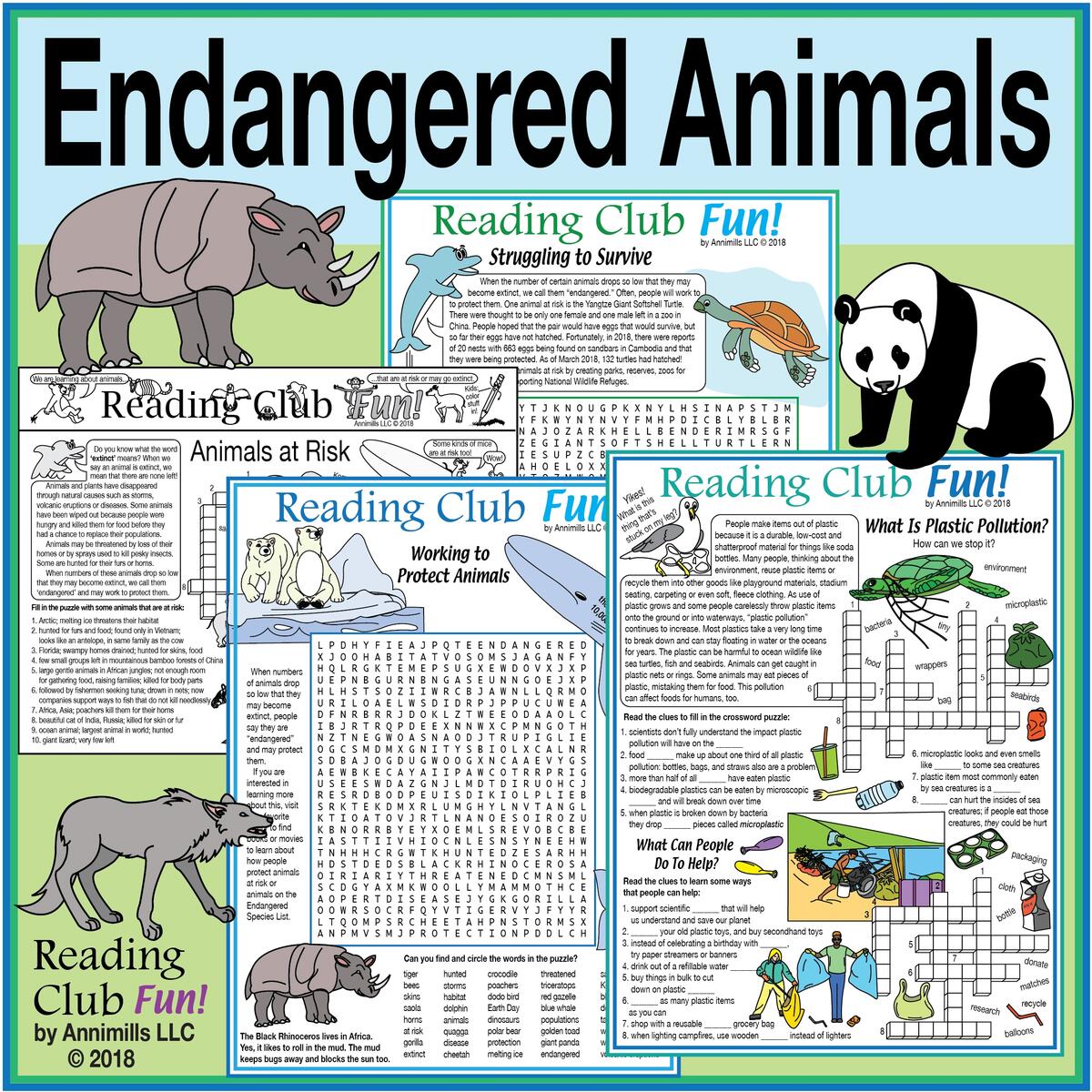 Endangered Animal Worksheet Learn And Protect Wildlife