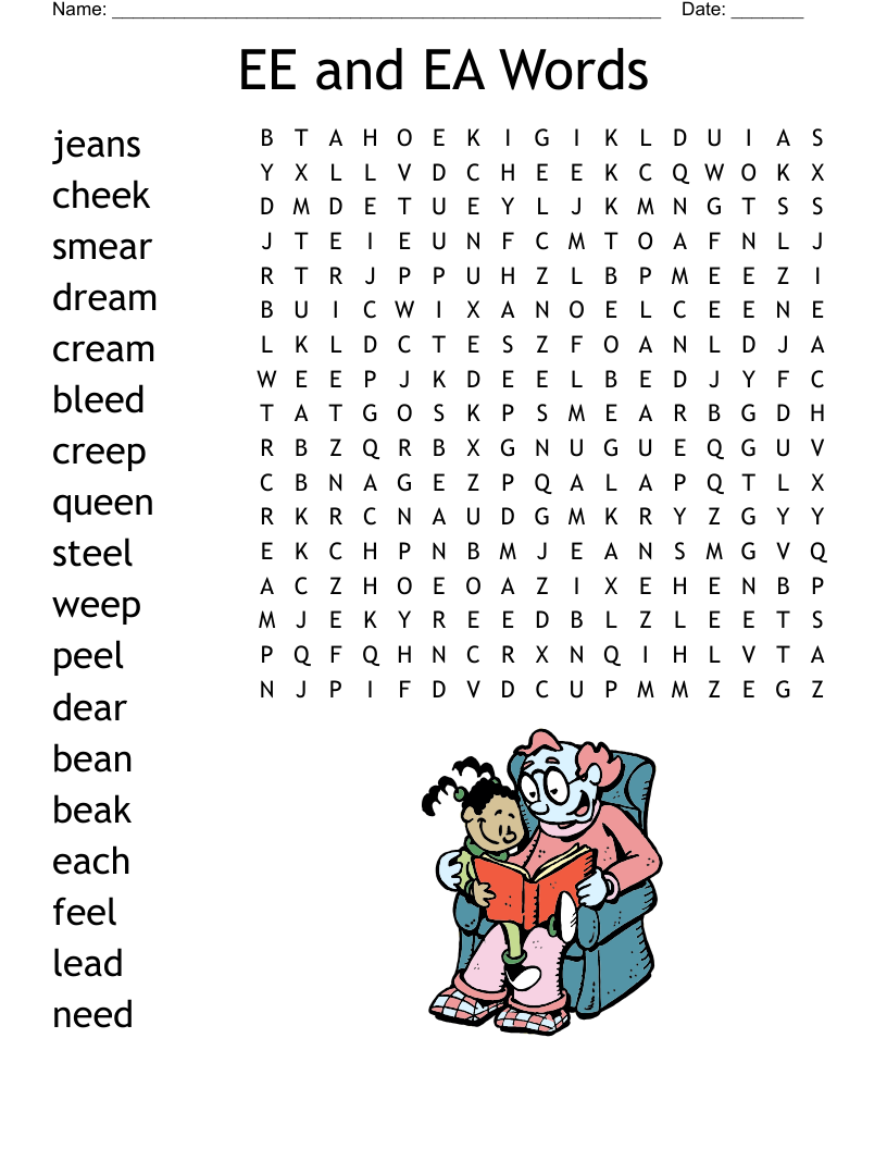EE And EA Words Word Search WordMint EE And EA Words Word Search WordMint