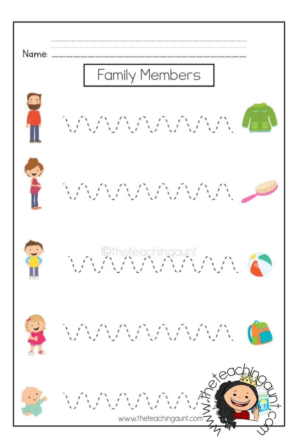 Family Members Worksheets The Teaching Aunt Family Members Worksheets The Teaching Aunt
