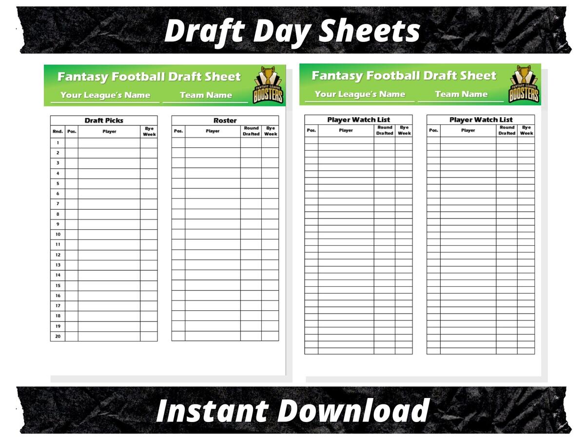 Fantasy Football Draft Sheets 2025 Season Microsoft Word Instant Download Etsy Fantasy Football Draft Sheets 2025 Season Microsoft Word Instant Download Etsy