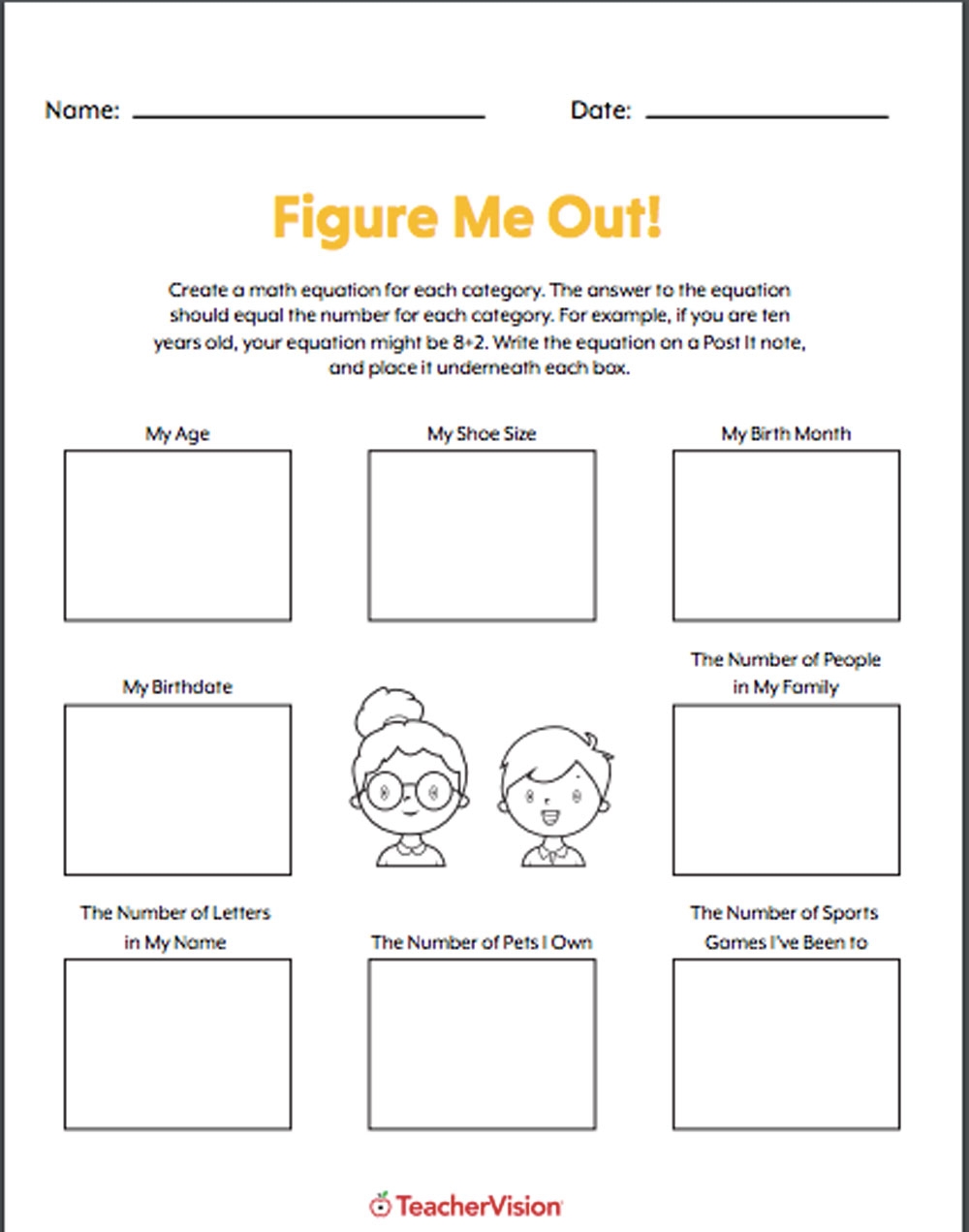 Figure Me Out Icebreaker TeacherVision Figure Me Out Icebreaker TeacherVision