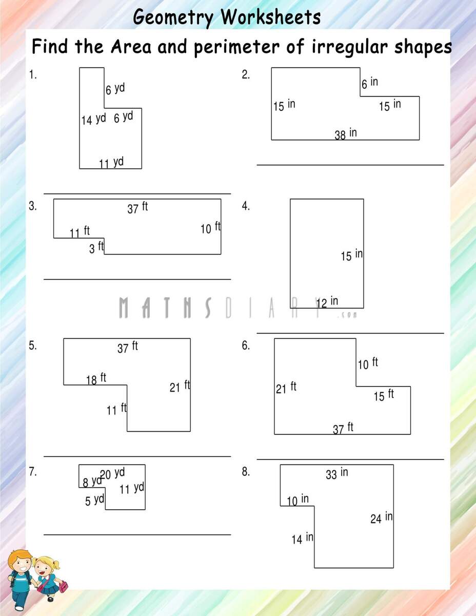 Finding Area And Perimeter Of Irregular Shapes Math Worksheets MathsDiary Finding Area And Perimeter Of Irregular Shapes Math Worksheets MathsDiary