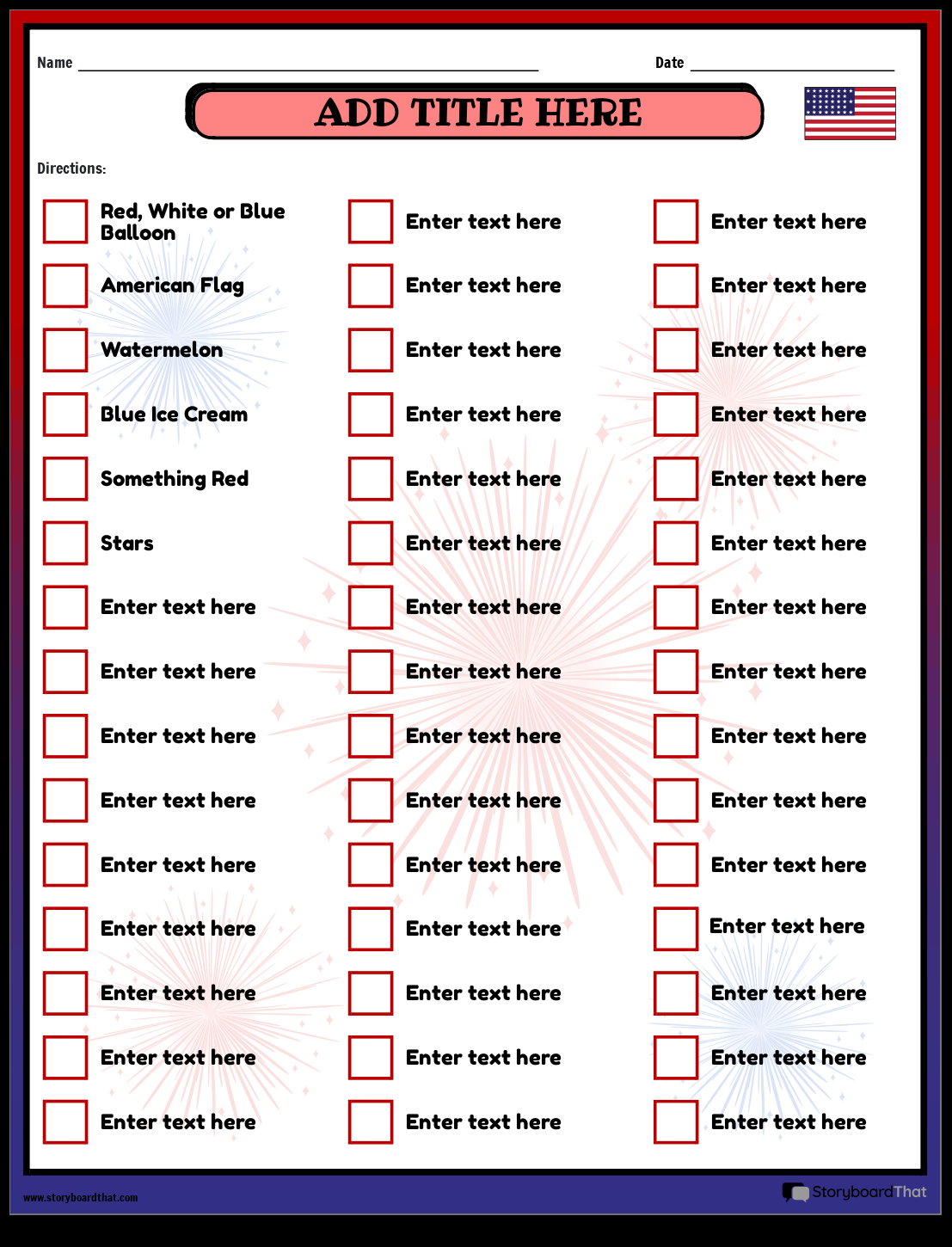 Free 4th Of July Worksheets For 2025 Storyboard That Free 4th Of July Worksheets For 2025 Storyboard That