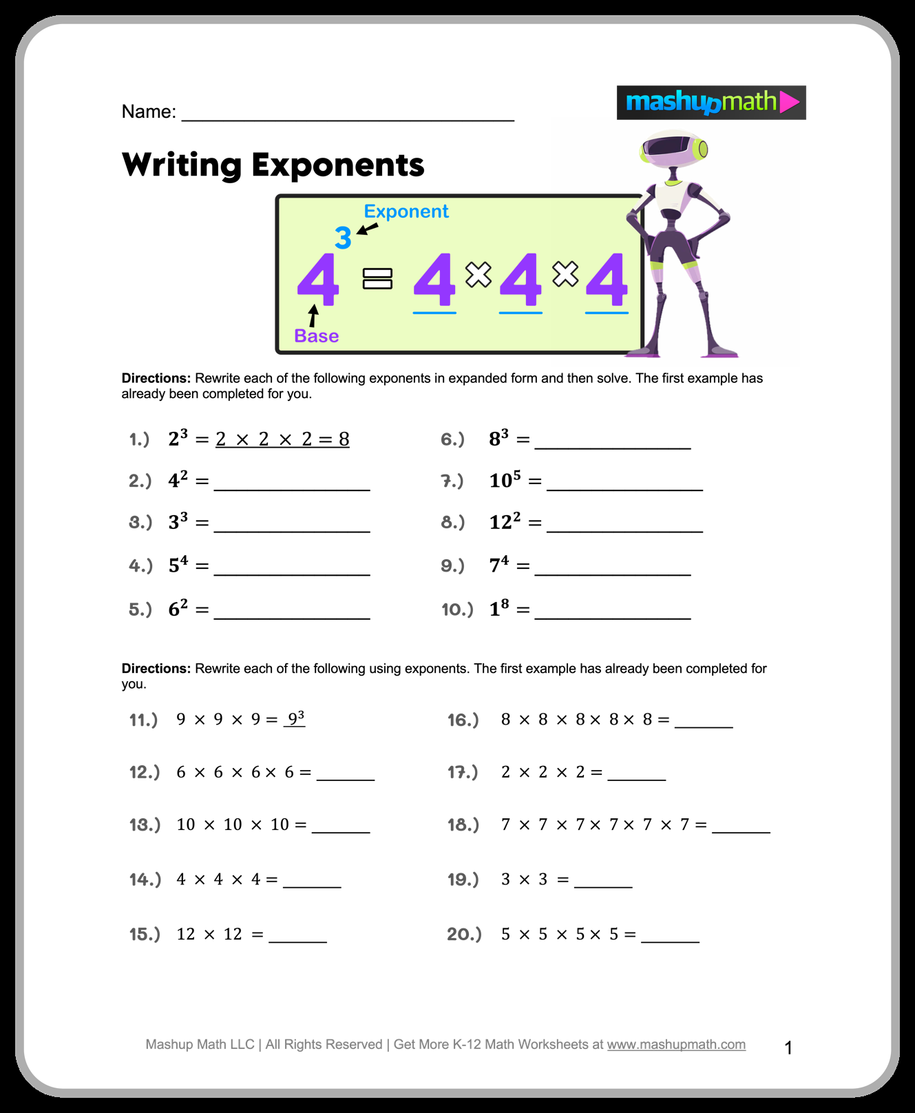 Free 6th Grade Math Worksheets Printable W Answers Mashup Math Free 6th Grade Math Worksheets Printable W Answers Mashup Math