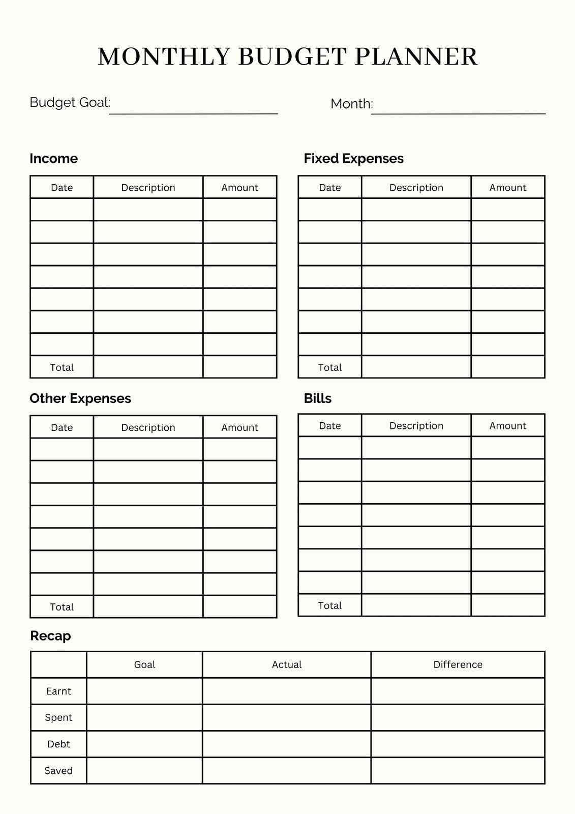 Free And Customizable Budget Templates Canva FREE Expense Tracker Printable Customize Online