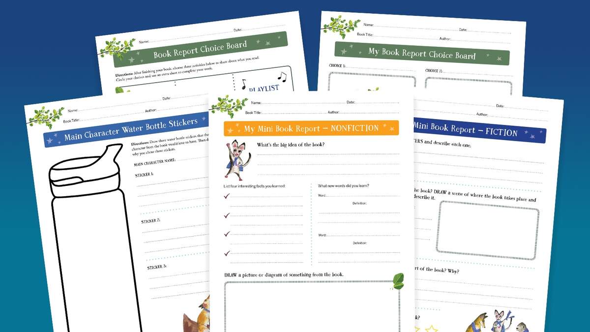 Free Book Report Templates Printable For Grades 3 5 We Are Teachers Third Grade Book Report Worksheets Free Homeschool Deals