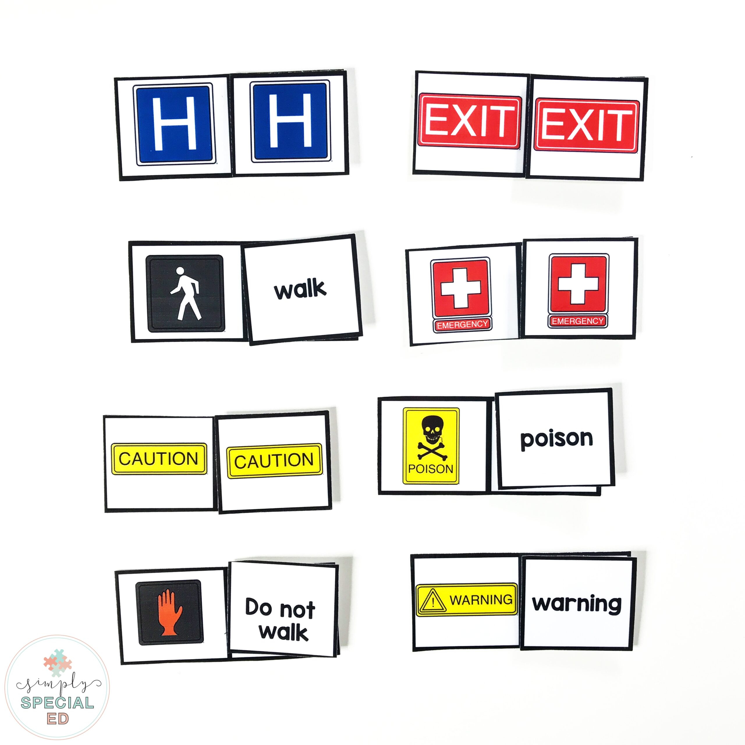 Free Community Signs Task Box Simply Special Ed Home Safety Worksheet