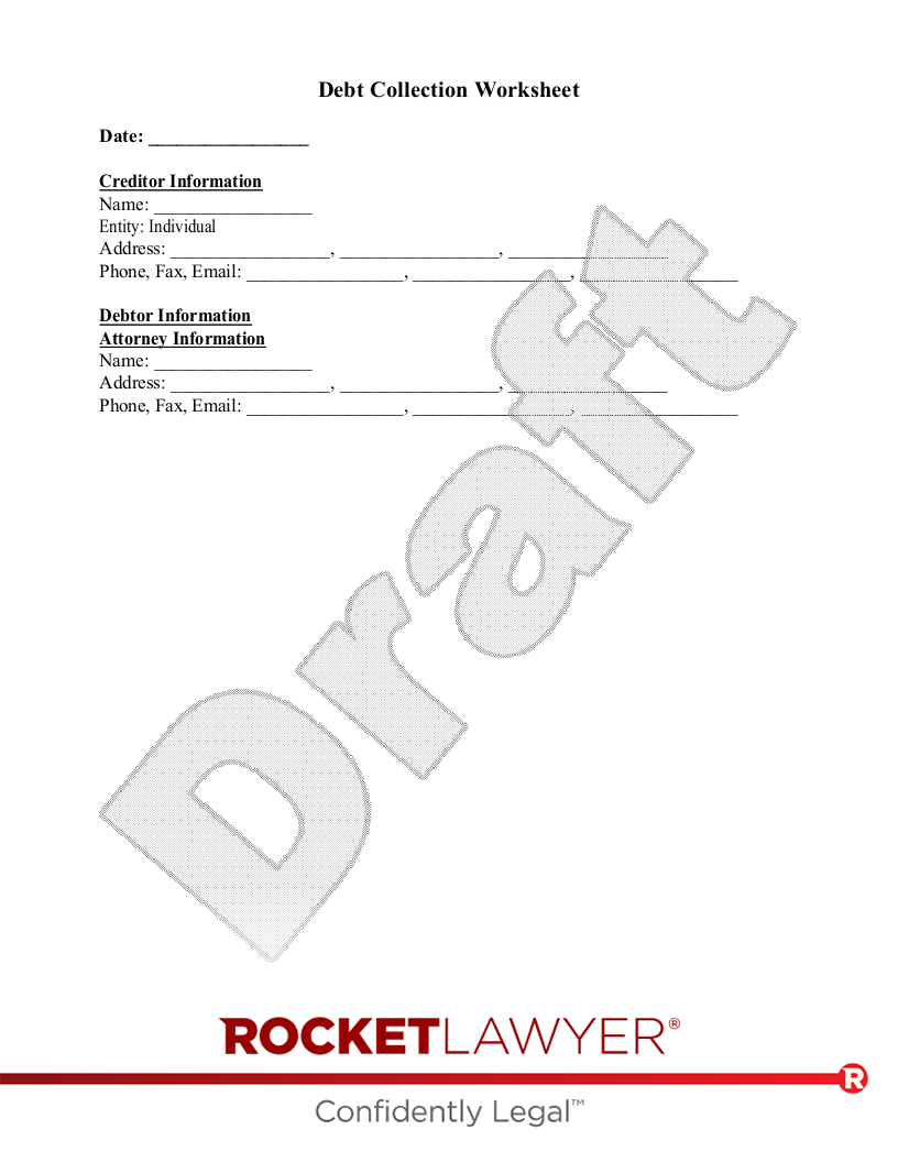 Free Debt Collection Worksheet Rocket Lawyer Debt Snowball Tracker Printable Debt Payment Worksheet Debt Payoff Progress Log Debt Free Goal Chart Instant Download Etsy