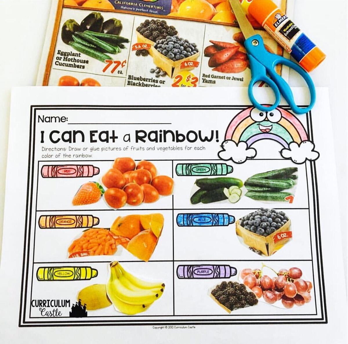 FREE Eat A Rainbow Nutrition Activity For Kids CURRICULUM CASTLE FREE Eat A Rainbow Nutrition Activity For Kids CURRICULUM CASTLE