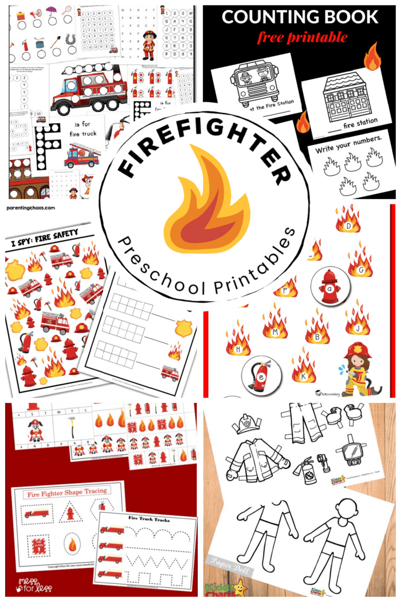 Free Firefighter Printables For Preschool Homeschoolers Free Firefighter Printables For Preschool Homeschoolers