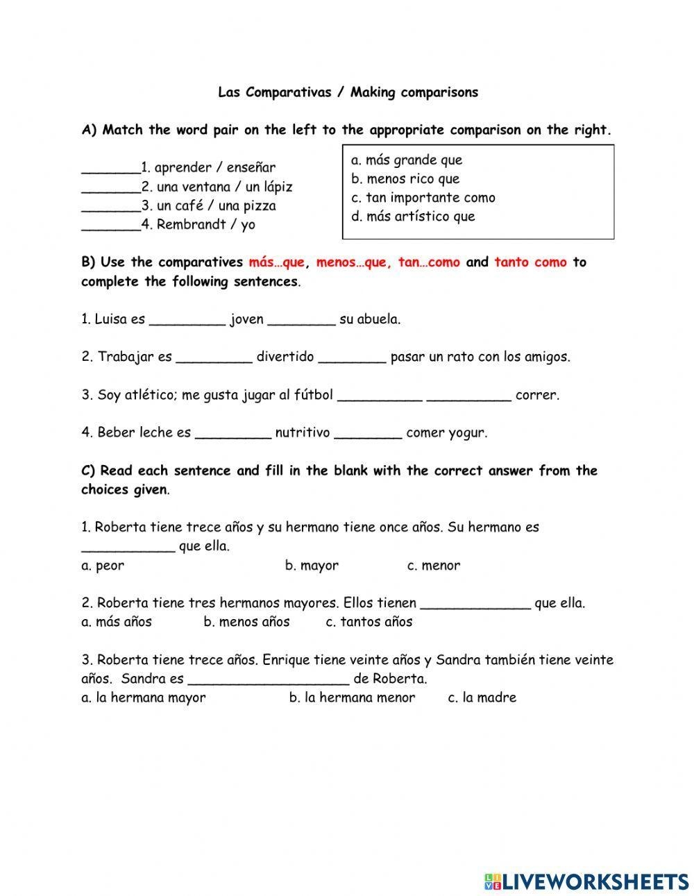 Free Making Comparisons In Spanish Worksheet Download Free Making Comparisons In Spanish Worksheet Png Images Free Worksheets On Clipart Library Free Making Comparisons In Spanish Worksheet Download Free Making Comparisons In Spanish Worksheet Png Images Free Worksheets On Clipart Library
