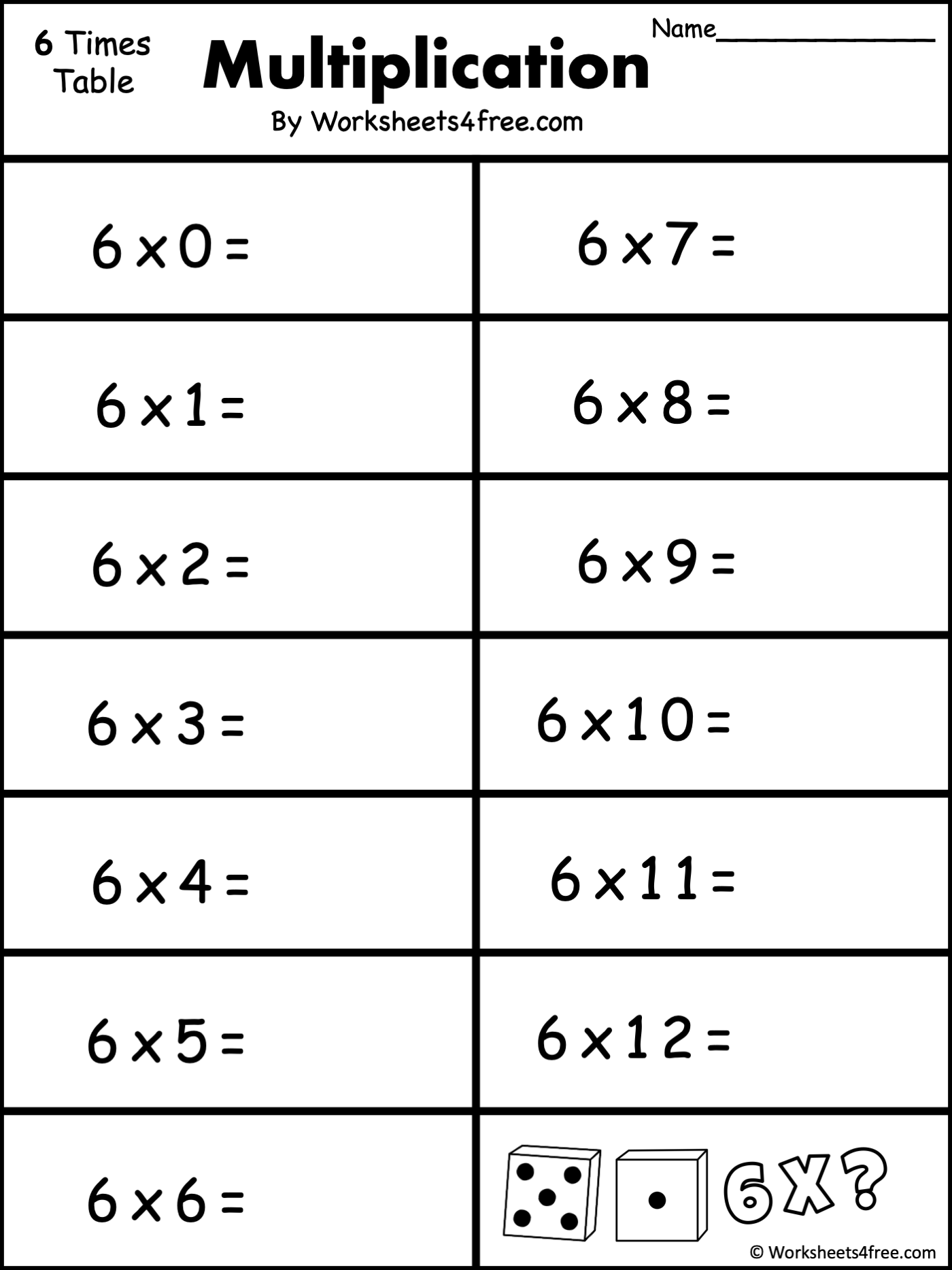 Conquer The 6 Times Table With These Fun And Free Worksheets