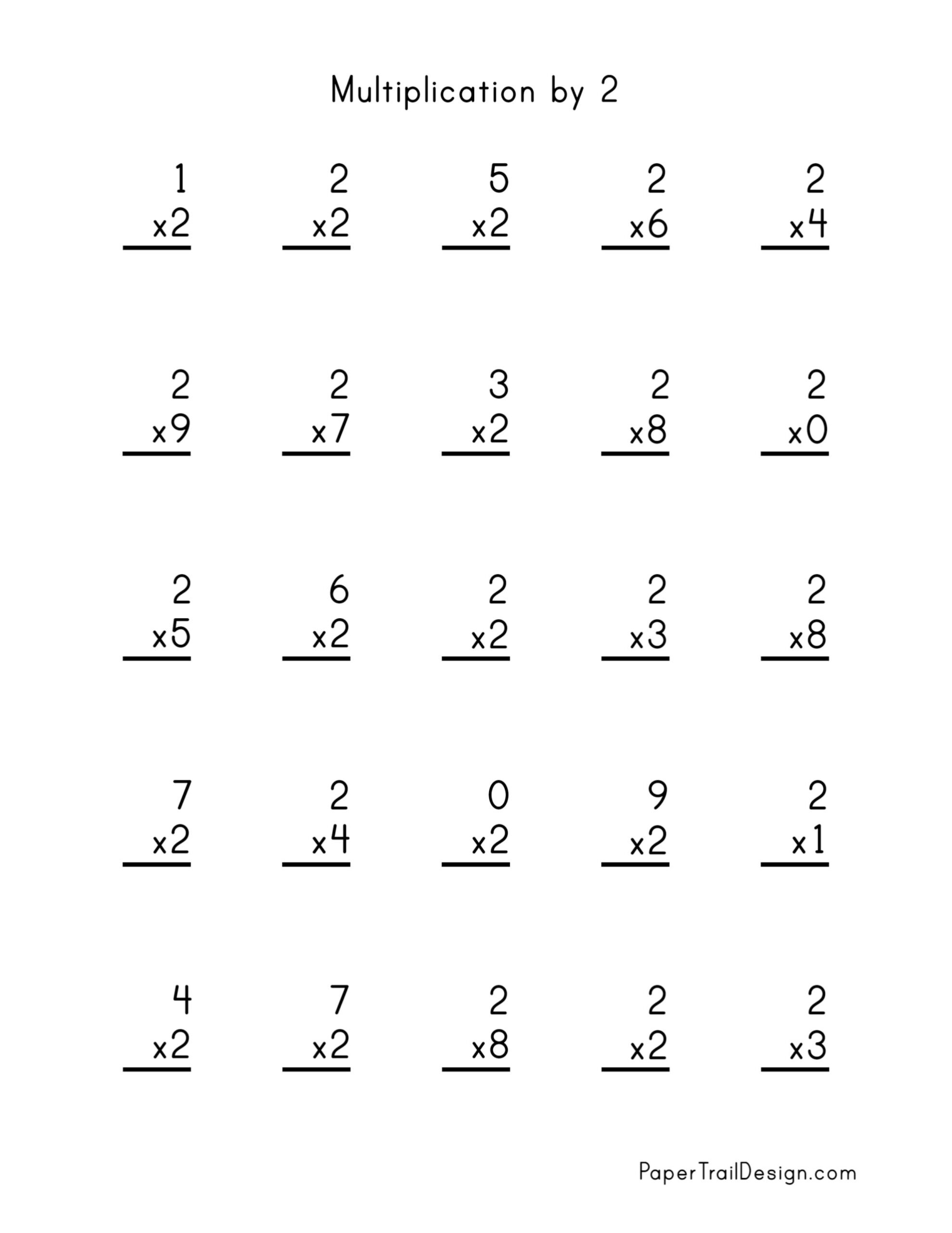 Free Multiplication Worksheets 1 12 Paper Trail Design Multiplication Facts Fluency Practice Basic Math Worksheets For Grade 1 2 3 Made By Teachers