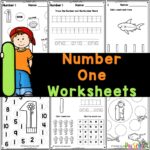 FREE Number 1 Worksheets For Preschool Tracing Counting Exercises