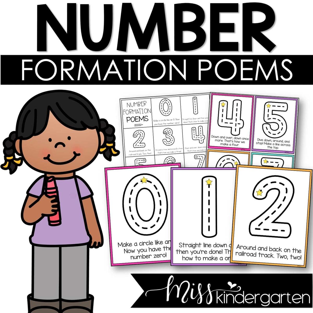 Free Number Formation Poems And Posters Miss Kindergarten Free Number Formation Poems And Posters Miss Kindergarten