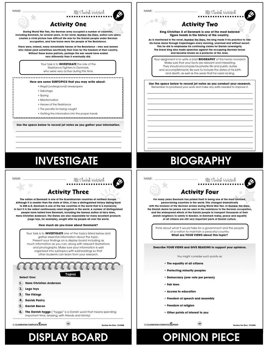 Free Number The Stars Worksheet For Teachers Download Free Number The Stars Worksheet For Teachers Png Images Free Worksheets On Clipart Library