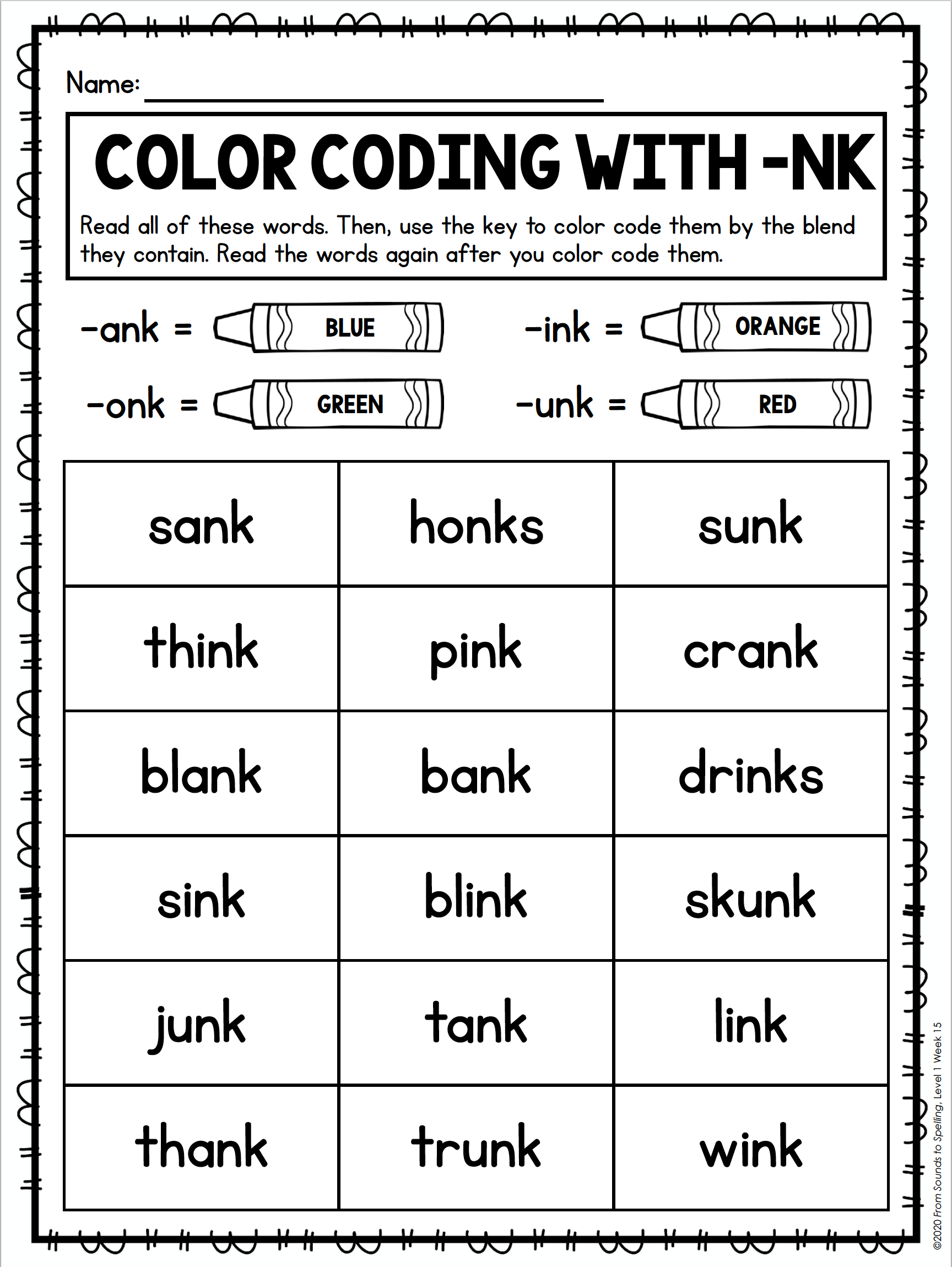 Free Phonics Activities Printables