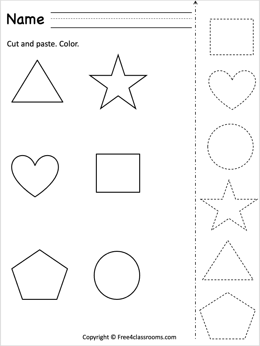 Cut And Paste Worksheets Paper Trail Design