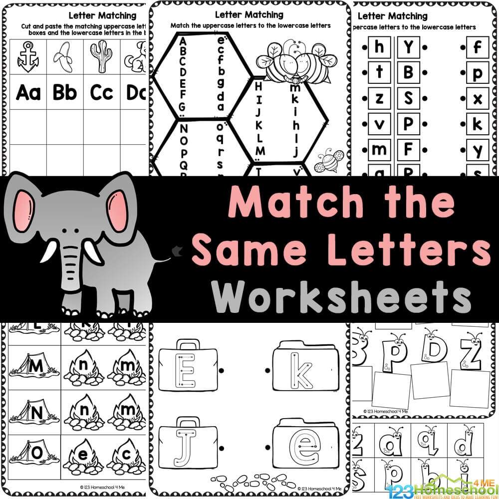 FREE Printable ABC Letter Matching Match The Same Letters Worksheets FREE Printable ABC Letter Matching Match The Same Letters Worksheets