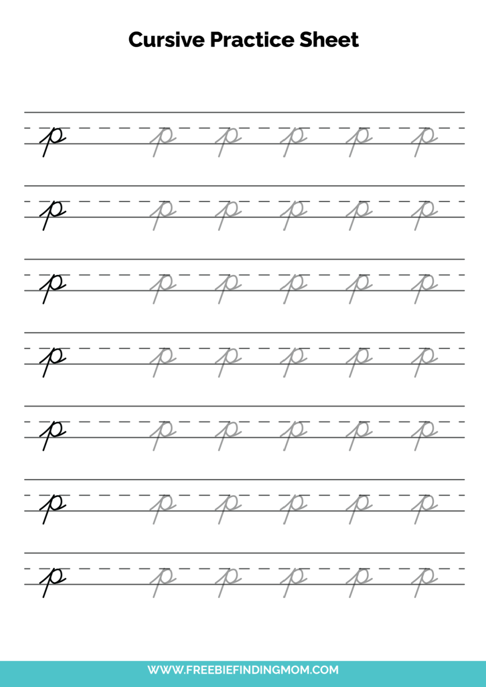 Free Printable Cursive Alphabet Practice Sheets Lowercase P Free Printable Cursive Alphabet Practice Sheets Lowercase P