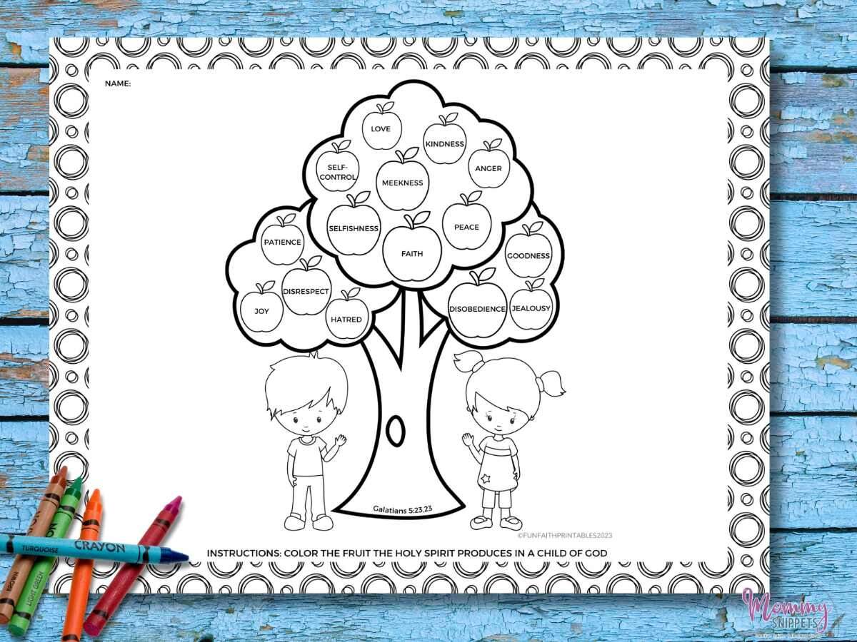 Free Printable Fruit Of The Spirit Activity Sheet For Kids Fruit Of The Spirit Printables Christian Preschool Printables