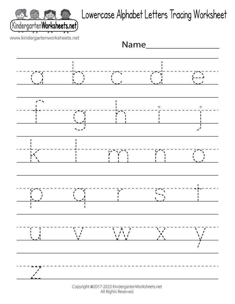 Free Printable Lowercase Alphabet Letters Tracing Worksheet Tracing Alphabet Letters Printable Handwriting Worksheets Free Printables Lettering SVG Files Tools Apps