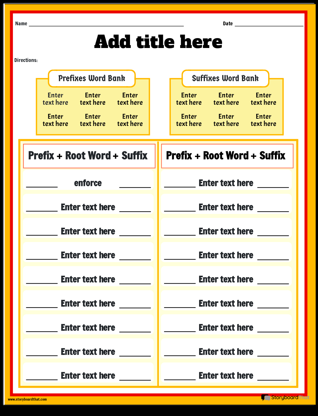 Free Printable Prefix And Suffix Worksheet Storyboard Free Printable Prefix And Suffix Worksheet Storyboard