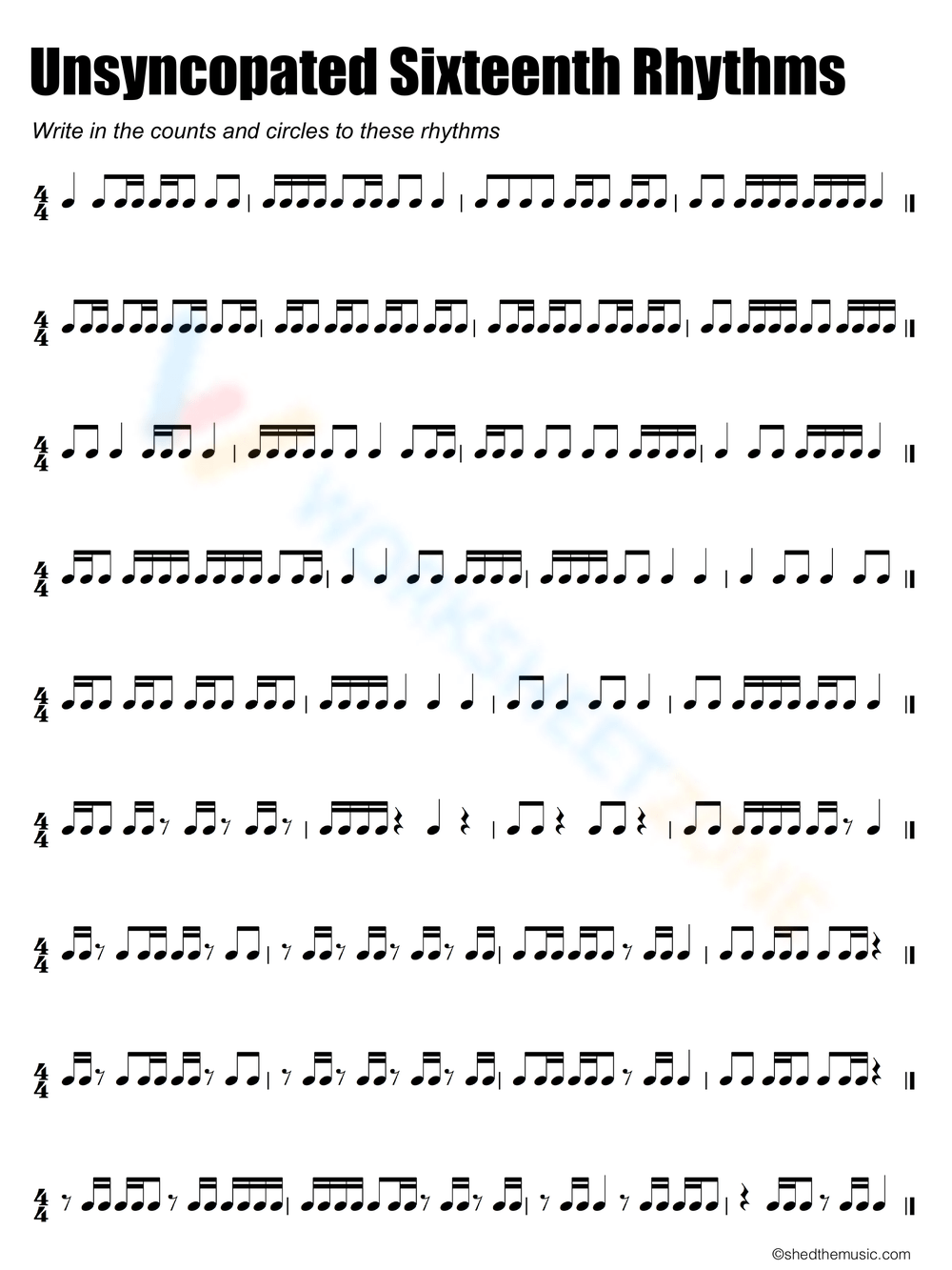 Free Printable Rhythm Worksheets For All Ages Worksheets Library 11 Music Theory Worksheets Note Value Free PDF At Worksheeto
