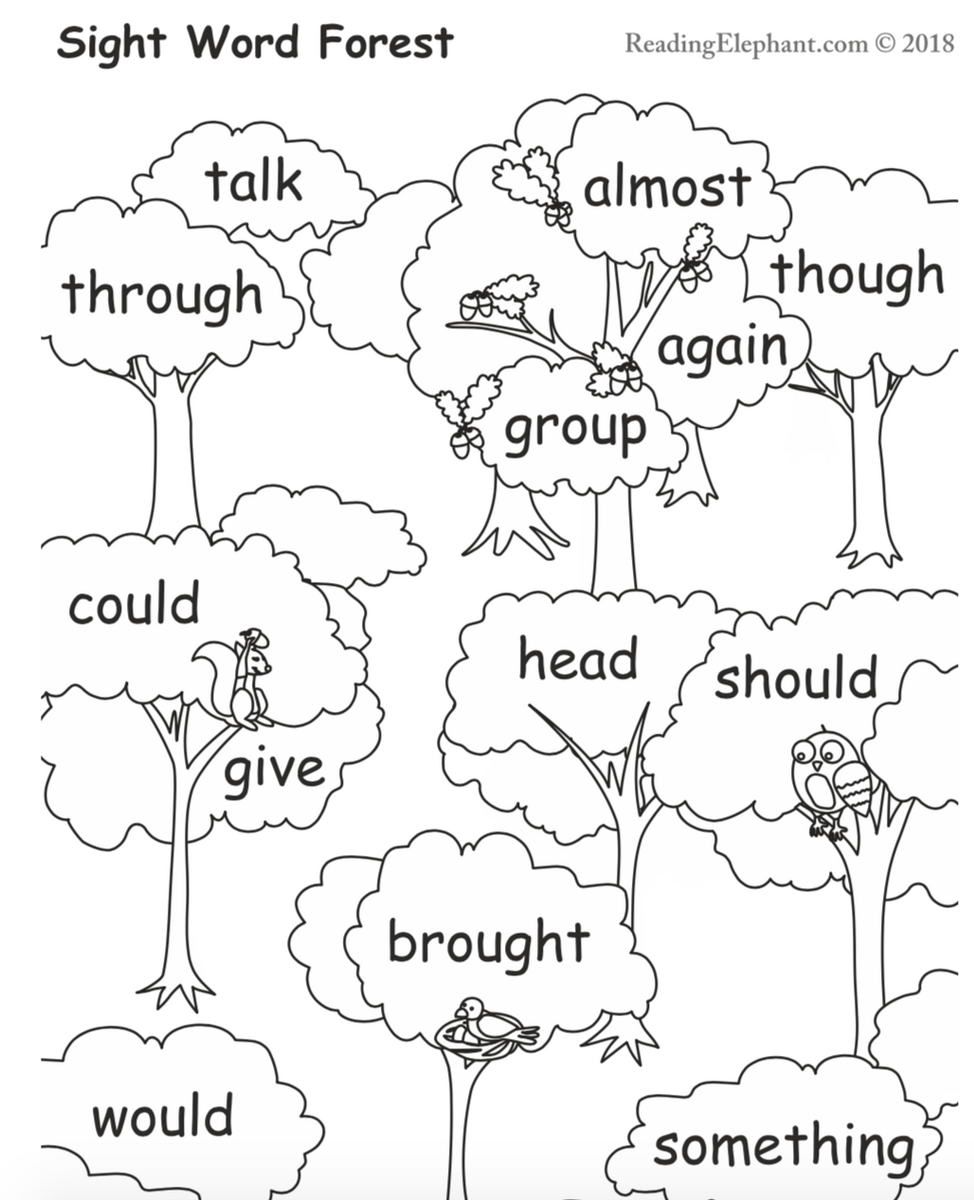 Free Printable Sight Word Worksheets Reading Elephant Read It Trace It Write It Fry S Second 100 Sight Words Fun Early Learning