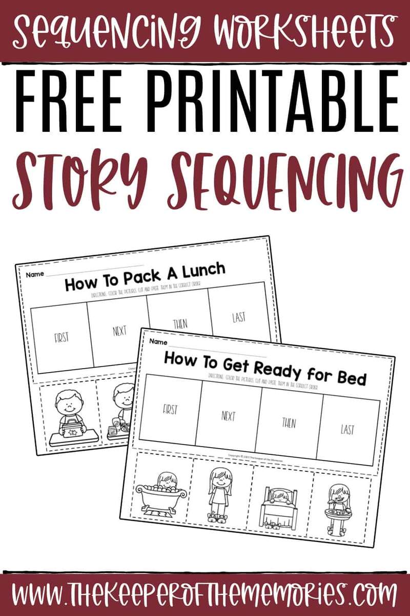 Free Printable Christmas Sequencing Worksheets The Keeper Of The Memories