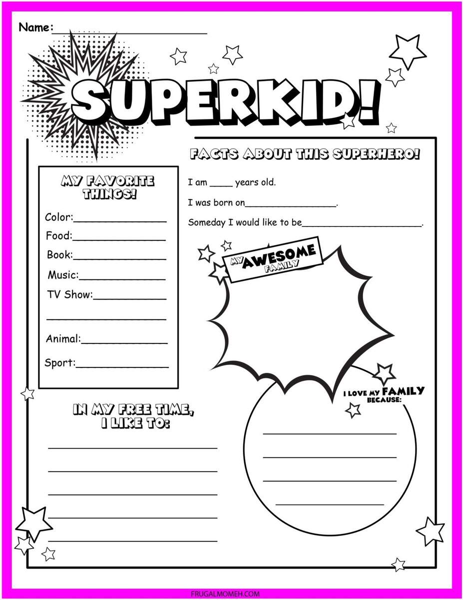 Superhero Worksheets Preschool Planning Playtime