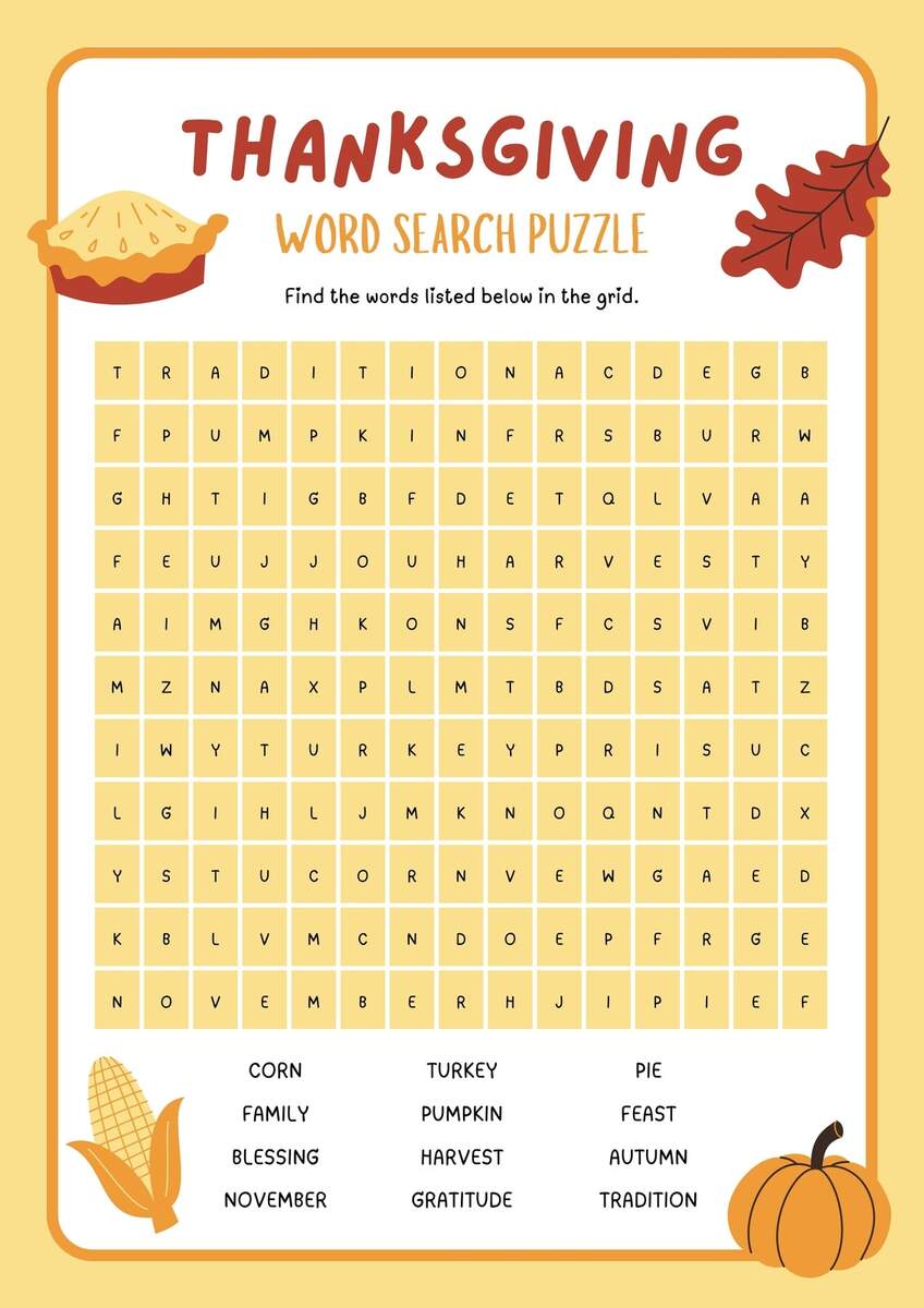 Free Printable Thanksgiving Worksheet Templates Canva