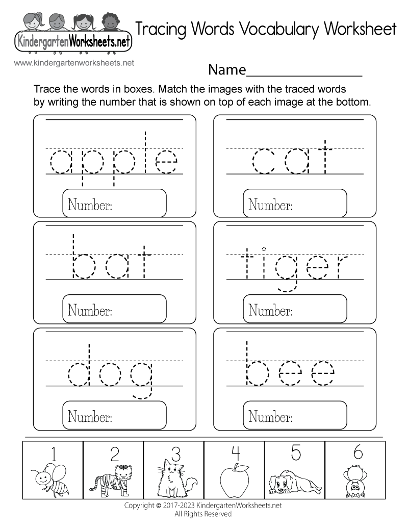 Free Printable Tracing Words Vocabulary Worksheet Read It Trace It Write It Fry S First 100 Sight Words Fun Early Learning