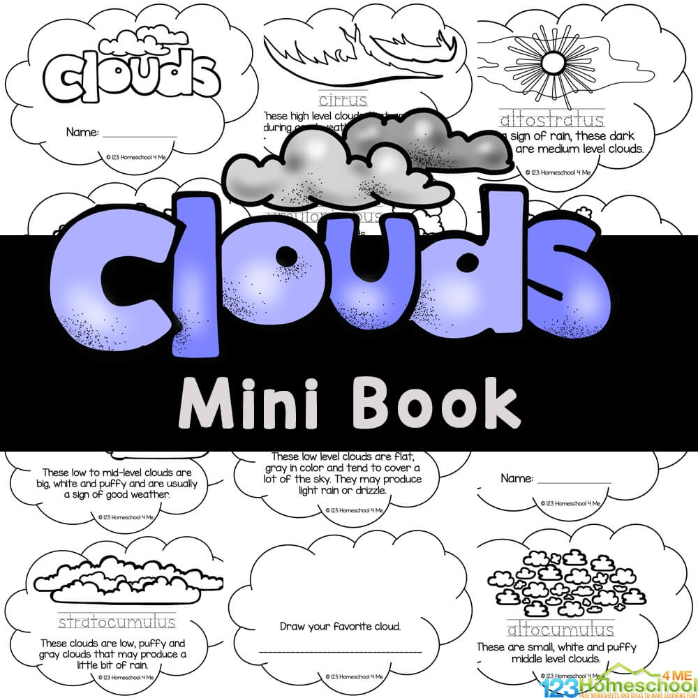 FREE Printable Types Of Clouds For Kids Mini Book FREE Printable Types Of Clouds For Kids Mini Book