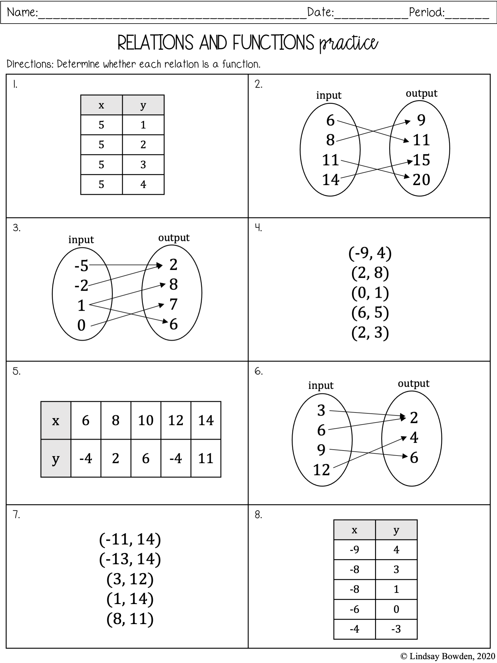 Free Relations And Functions Worksheet Pdf Download Free Relations And Functions Worksheet Pdf Png Images Free Worksheets On Clipart Library