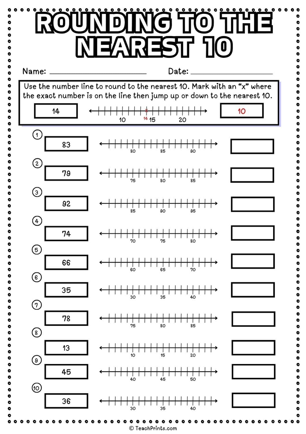 Free Rounding To The Nearest 10 Worksheets Teach Prints Free Rounding To The Nearest 10 Worksheets Teach Prints