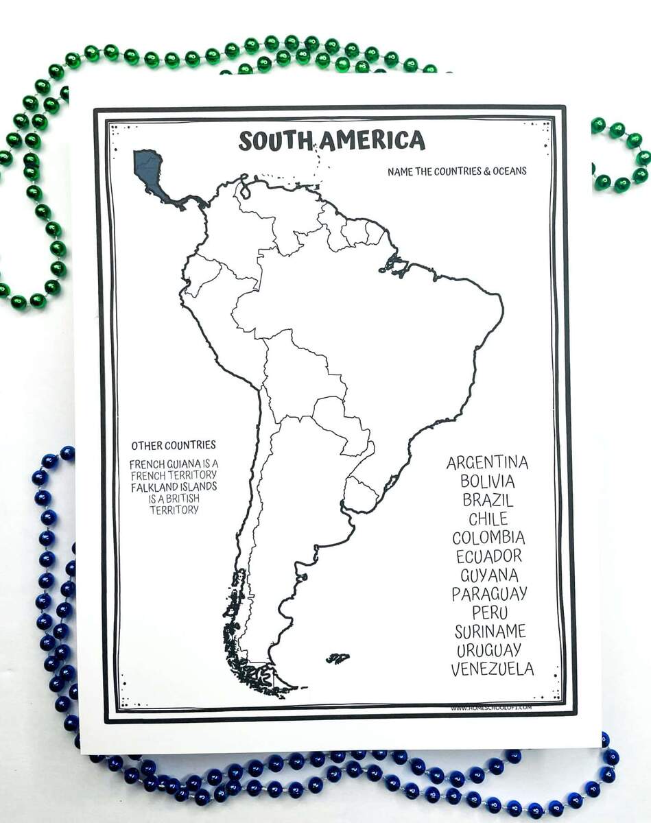 Free South America Worksheets For Kids Maps Flags Facts More