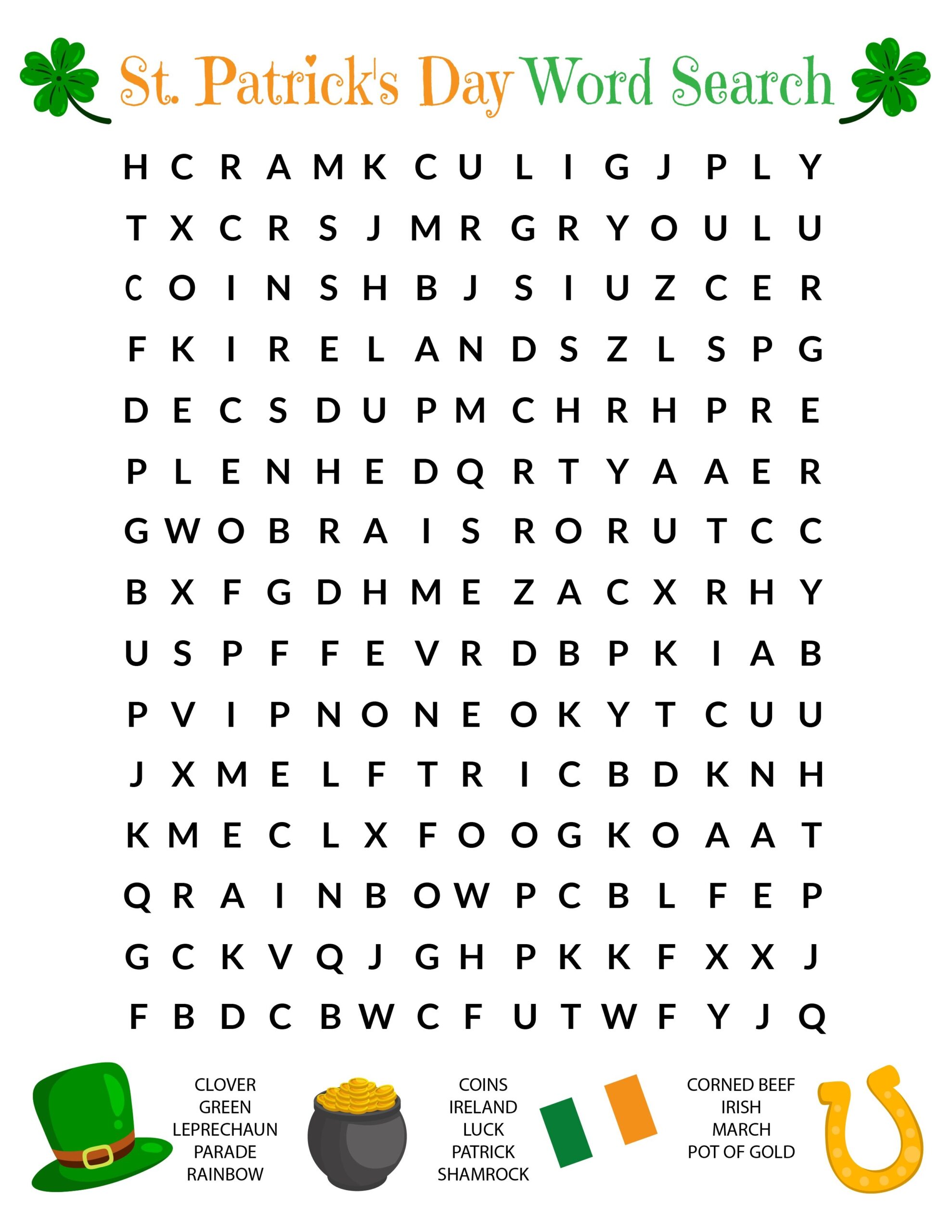 Free St Patrick S Day Printables