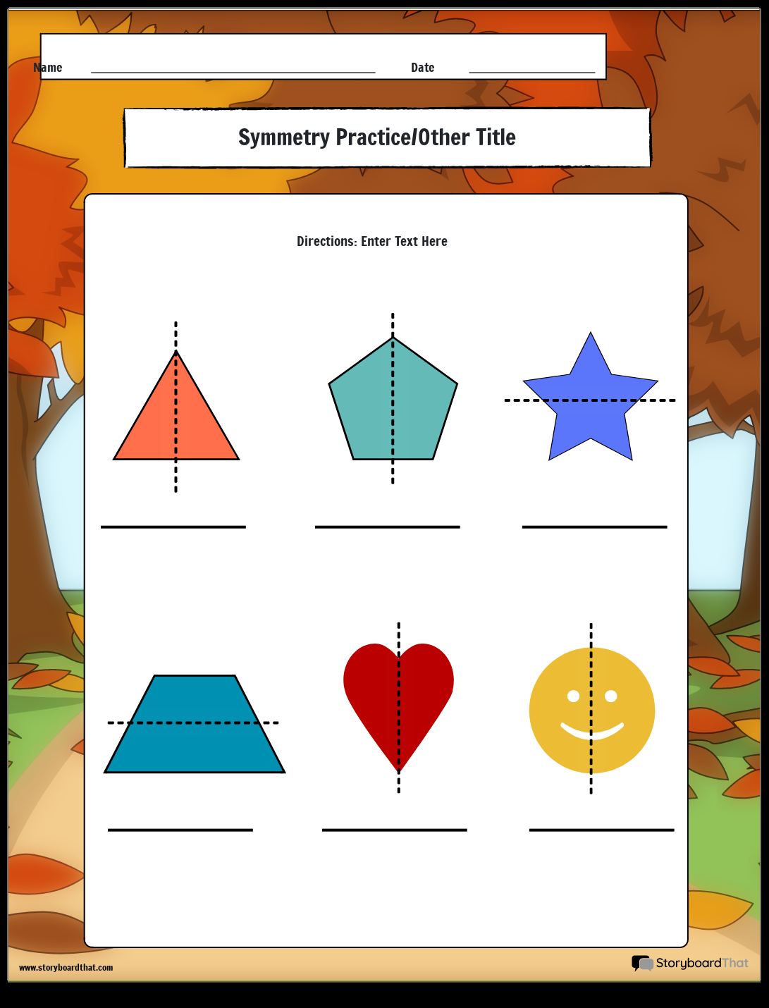 Symmetry Worksheets