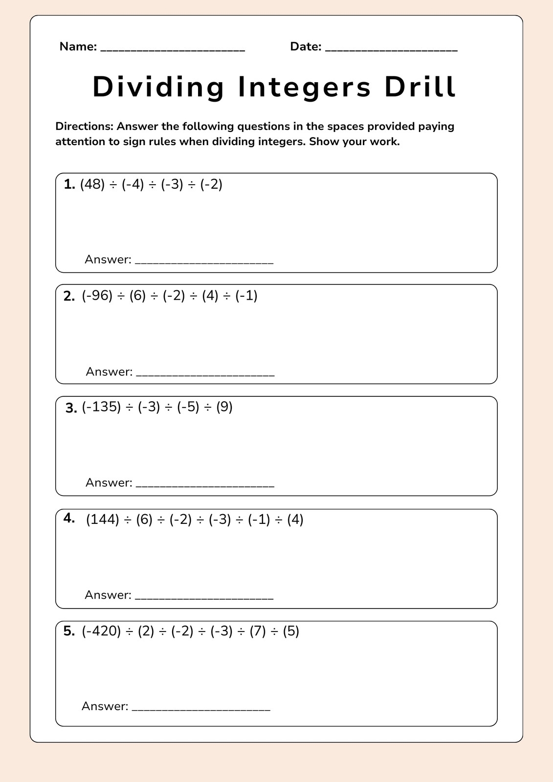 Free To Edit And Print Division Worksheet Templates Worksheets Library