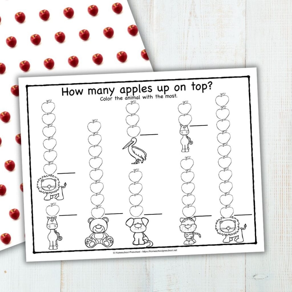 Fun Ten Apples Up On Top Math Activities For Preschool