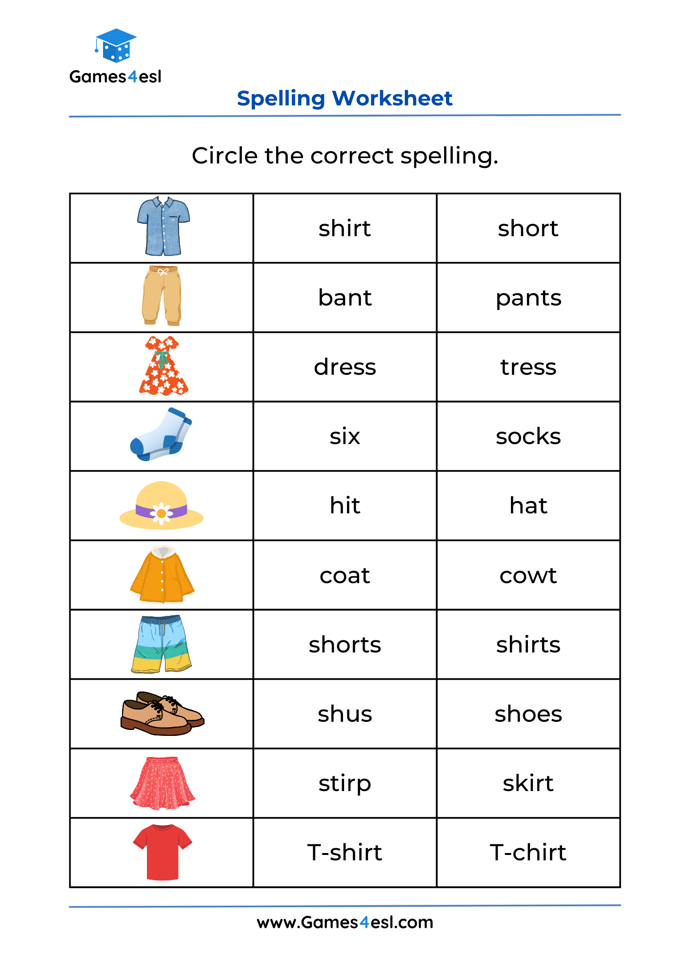 Grade 1 Spelling Worksheets Games4esl Grade 1 Spelling Worksheets Games4esl