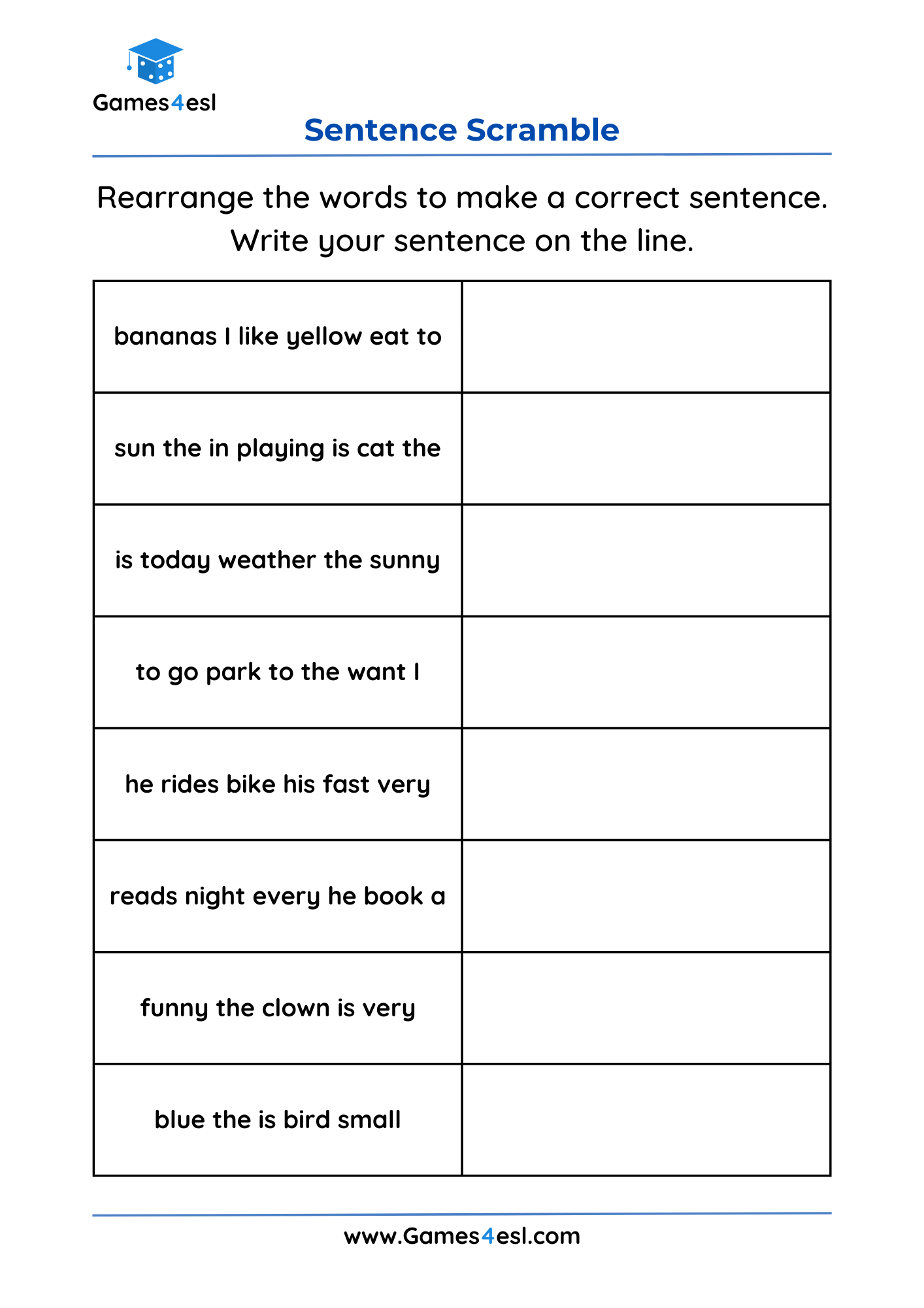Grade 2 Worksheets Games4esl