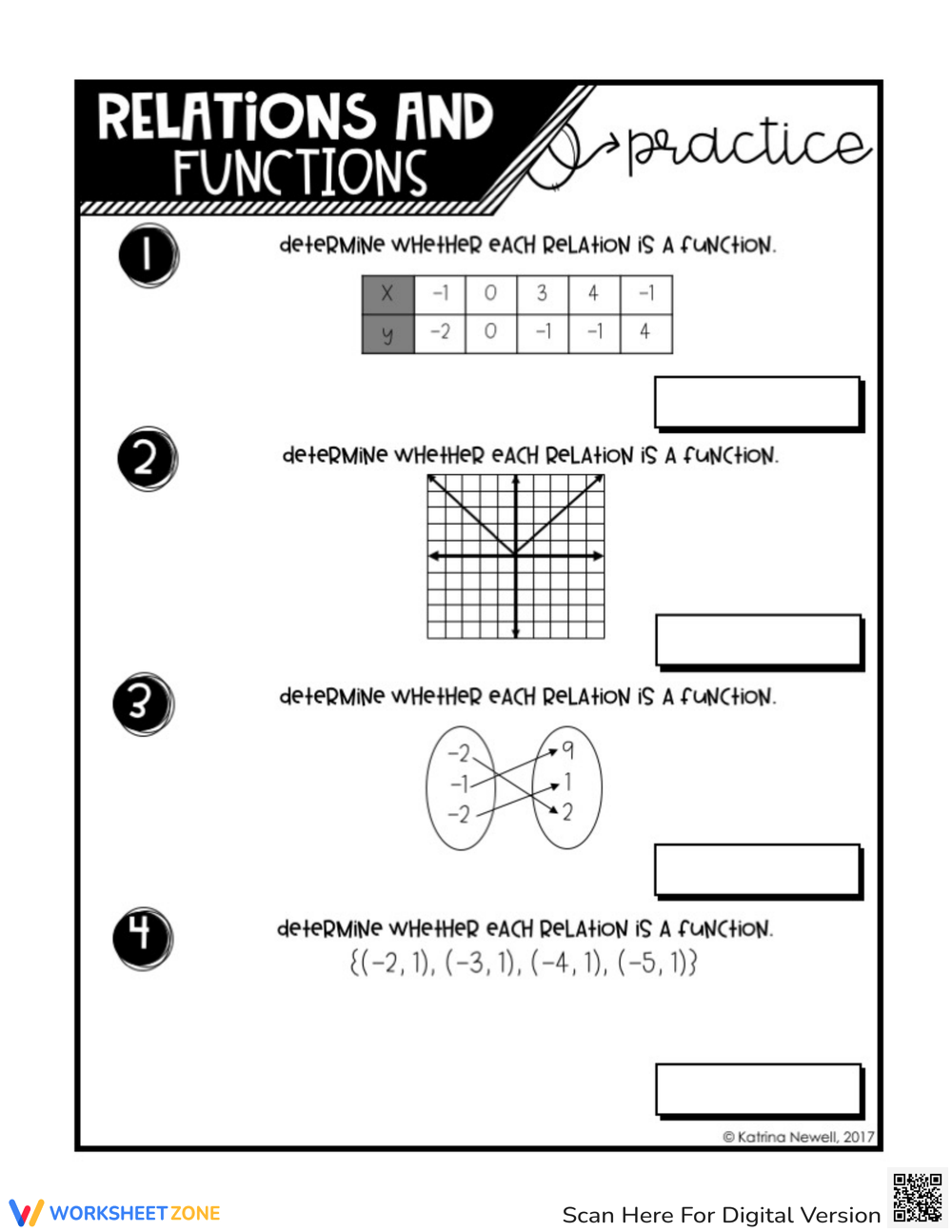 Grade 8 Functions Worksheets Printable