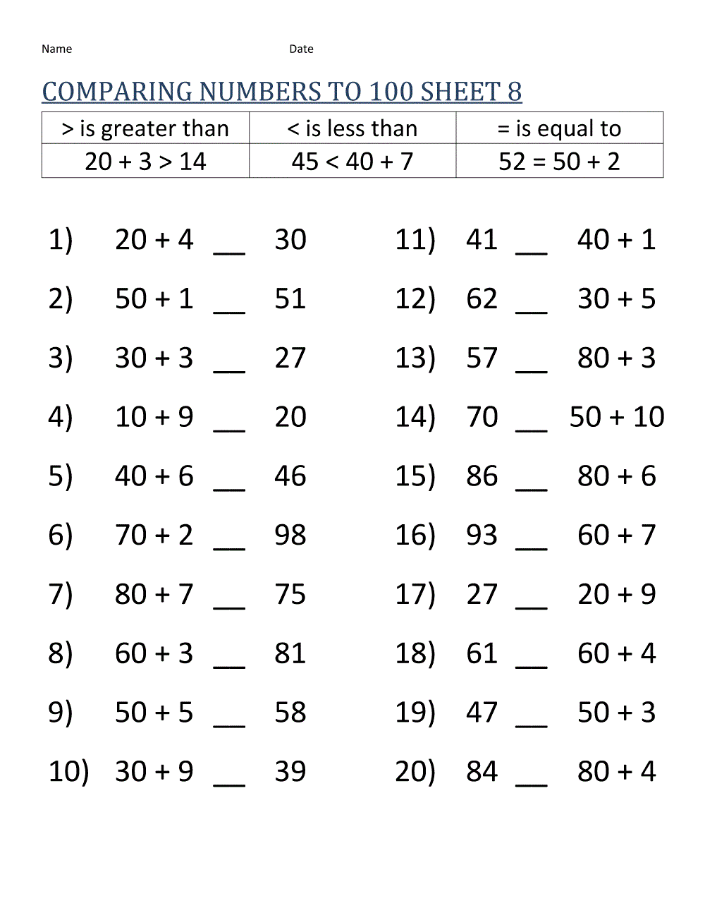 Grade 8 Math Worksheets Grade 8 Math Worksheets