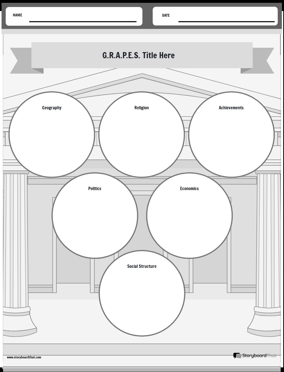 GRAPES Worksheets Create Customize With Storyboard That GRAPES Worksheets Create Customize With Storyboard That